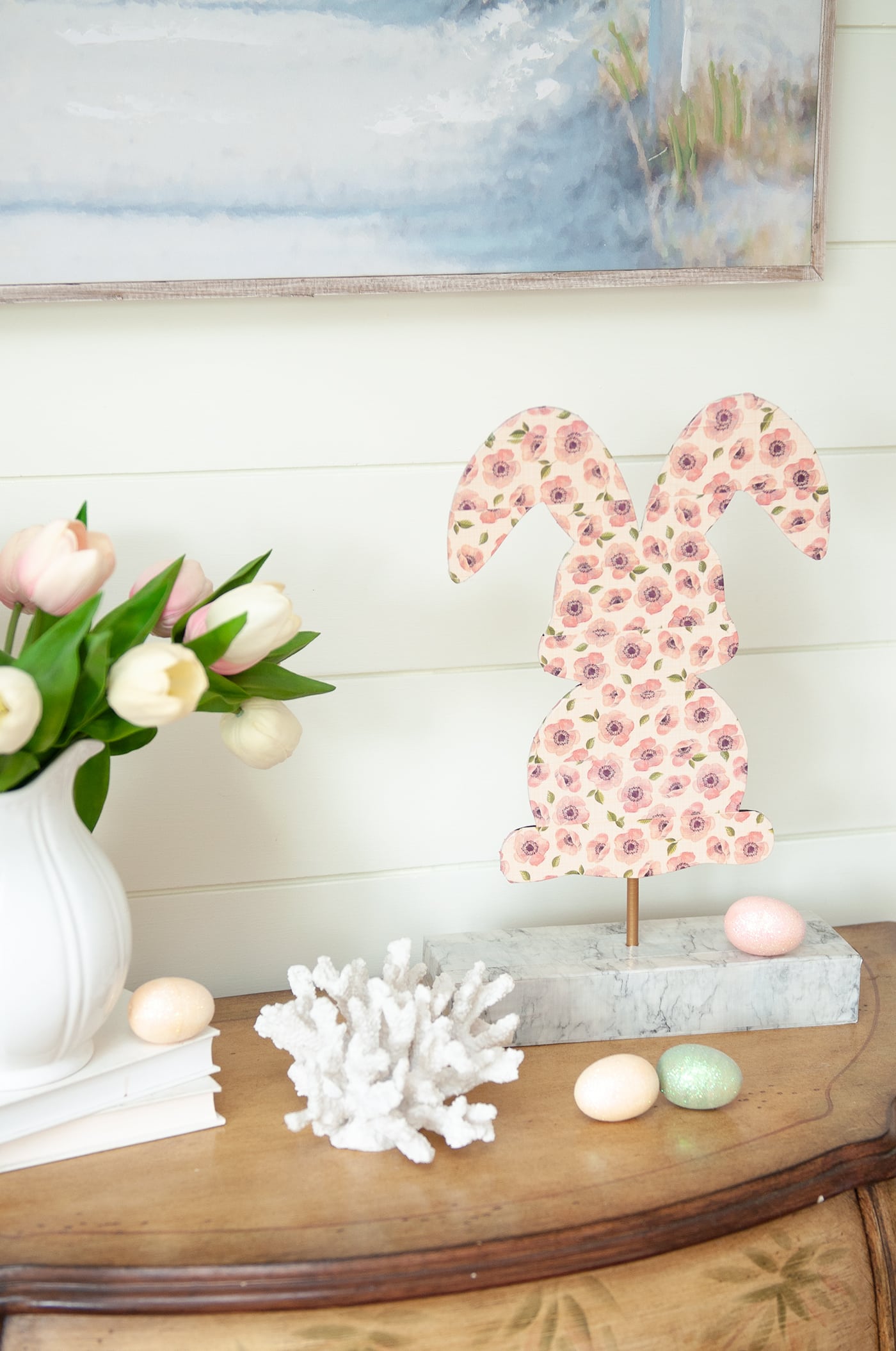 Floral Easter Bunny on Stand with Duck Tape®