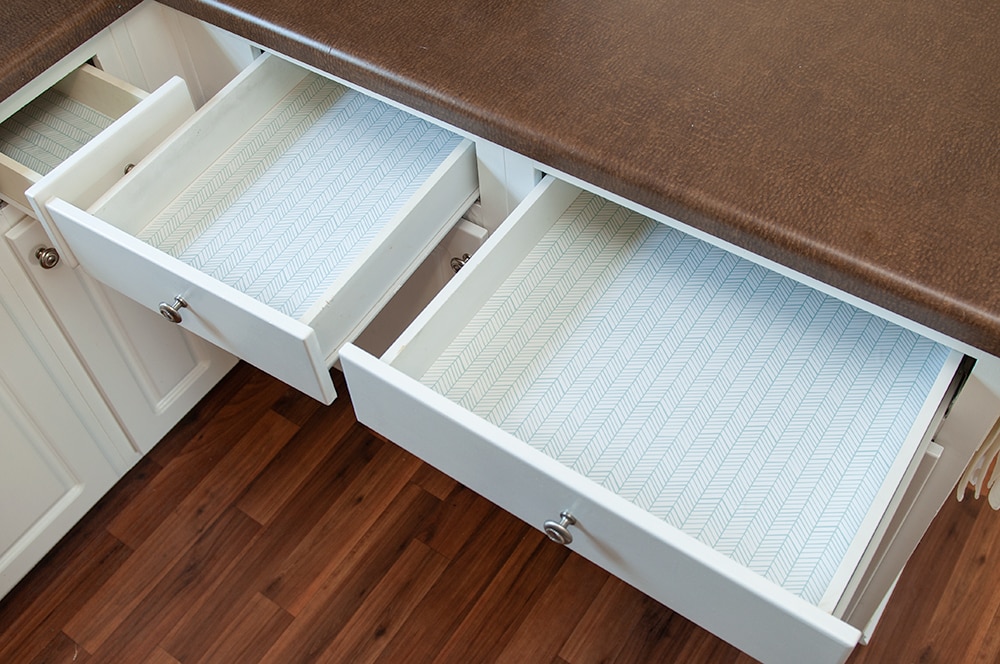 Cabinet and Drawer Liner Makeover with Duck Tape®