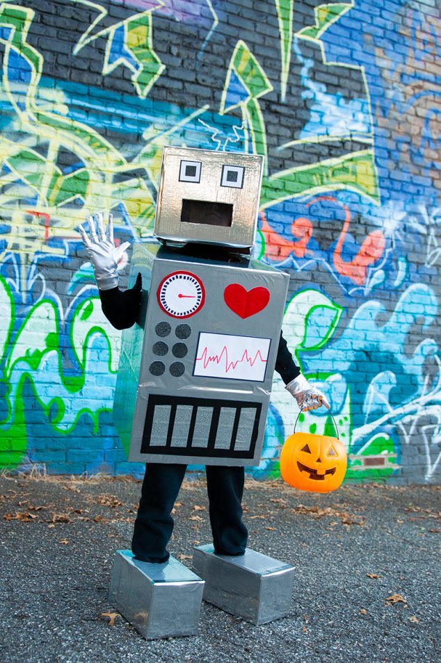 7. Duck Tape and Cardboard Robot Costume