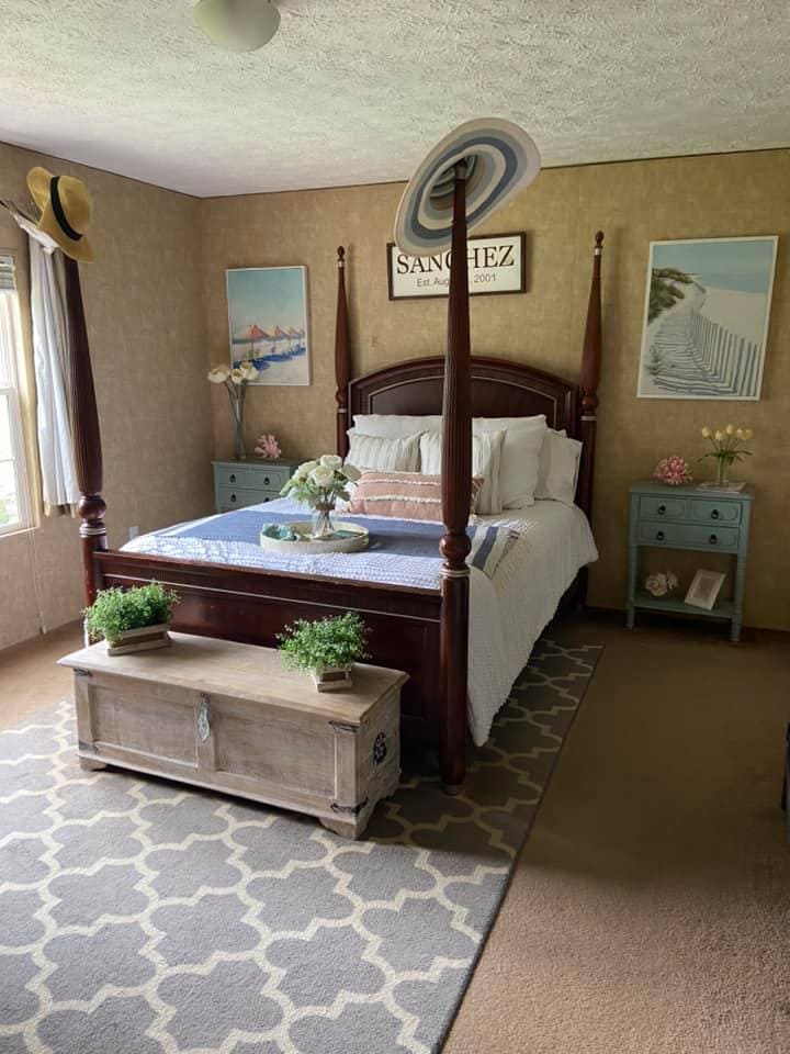 Coastal Farmhouse Inspired Master Bedroom Makeover